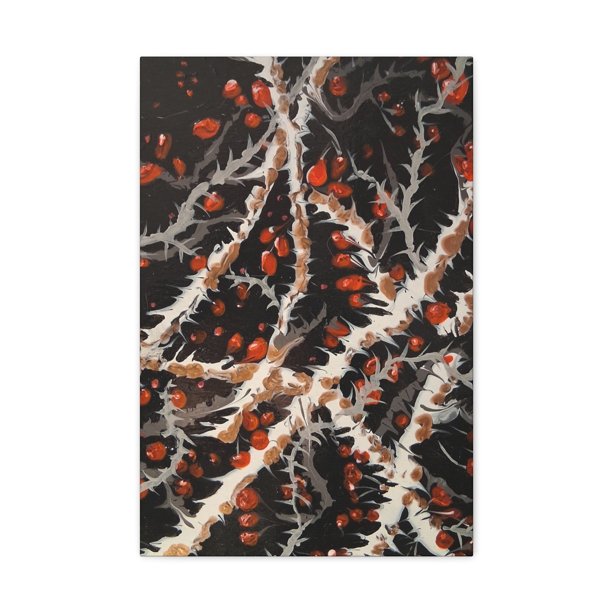 —BITTERSWEET BRAMBLE Matte. Stretched, abstract Wall Art