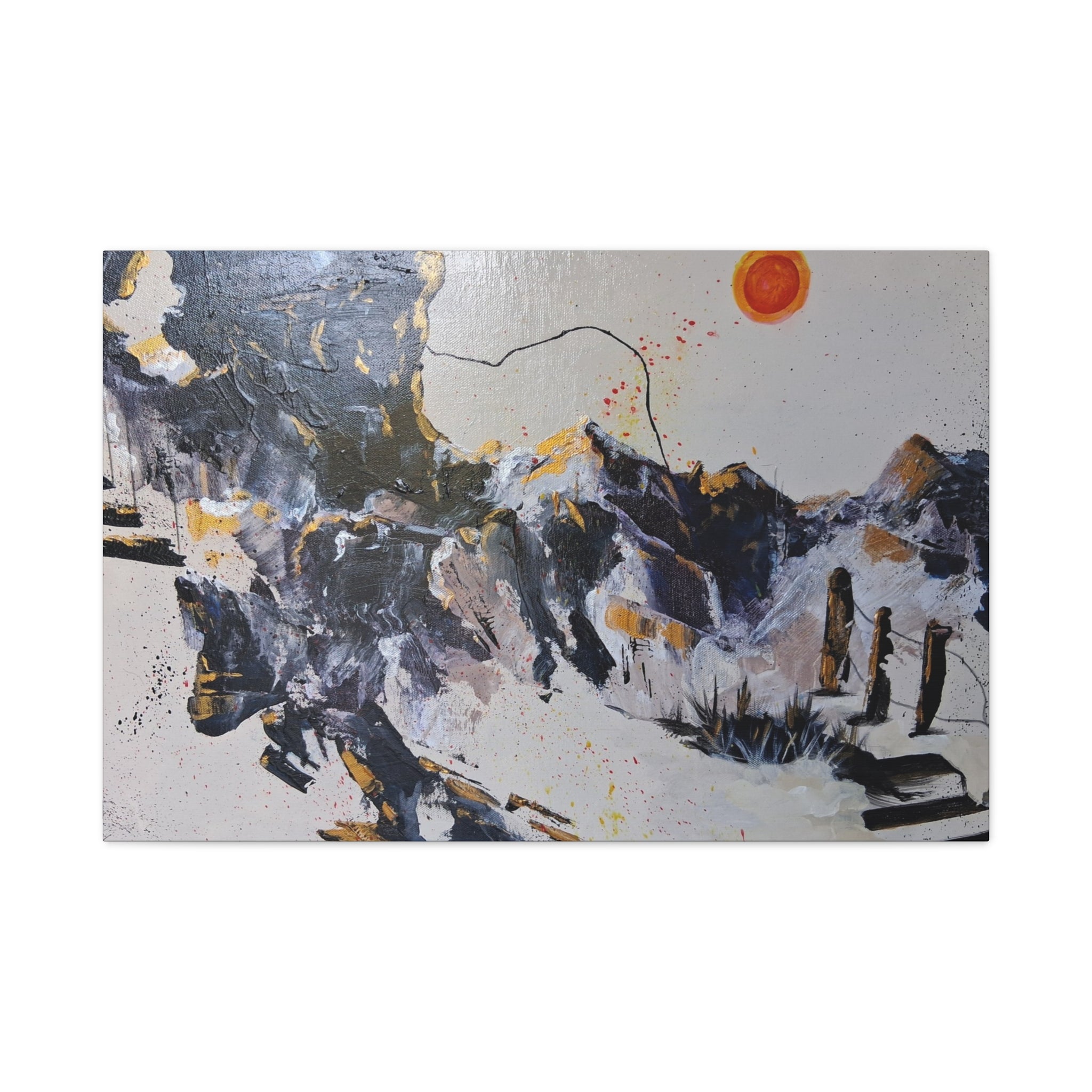 WHAT'S OVER THE RIDGE? - Abstract Desert Canvas Art – Matte Stretched 1.25"