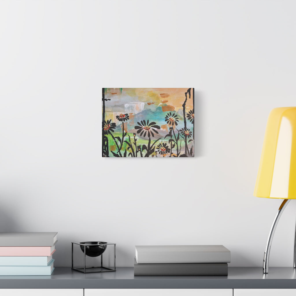 GUARDIANS OF THE WIND - Daisy Meadow Abstract Matte Canvas Wall Art