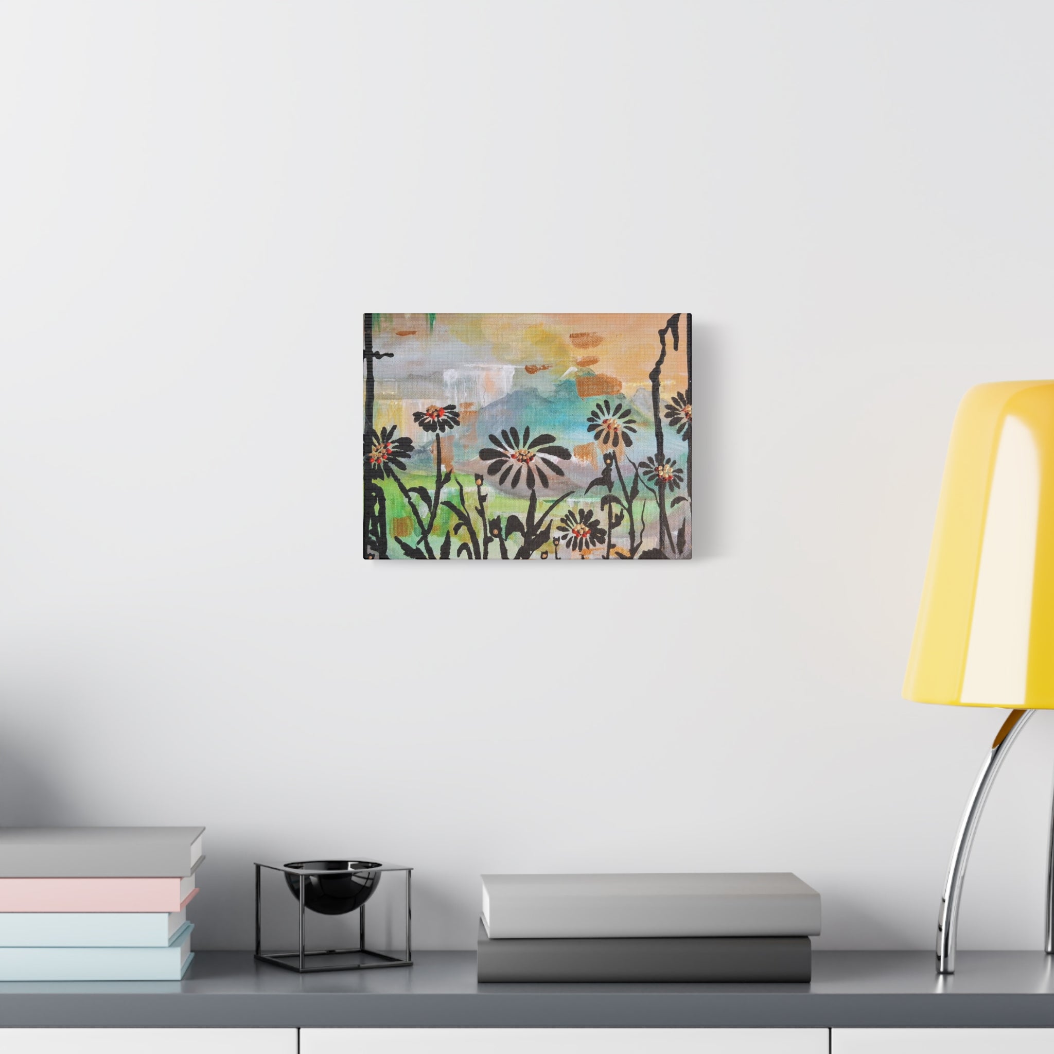 GUARDIANS OF THE WIND - Daisy Meadow Abstract Matte Canvas Wall Art