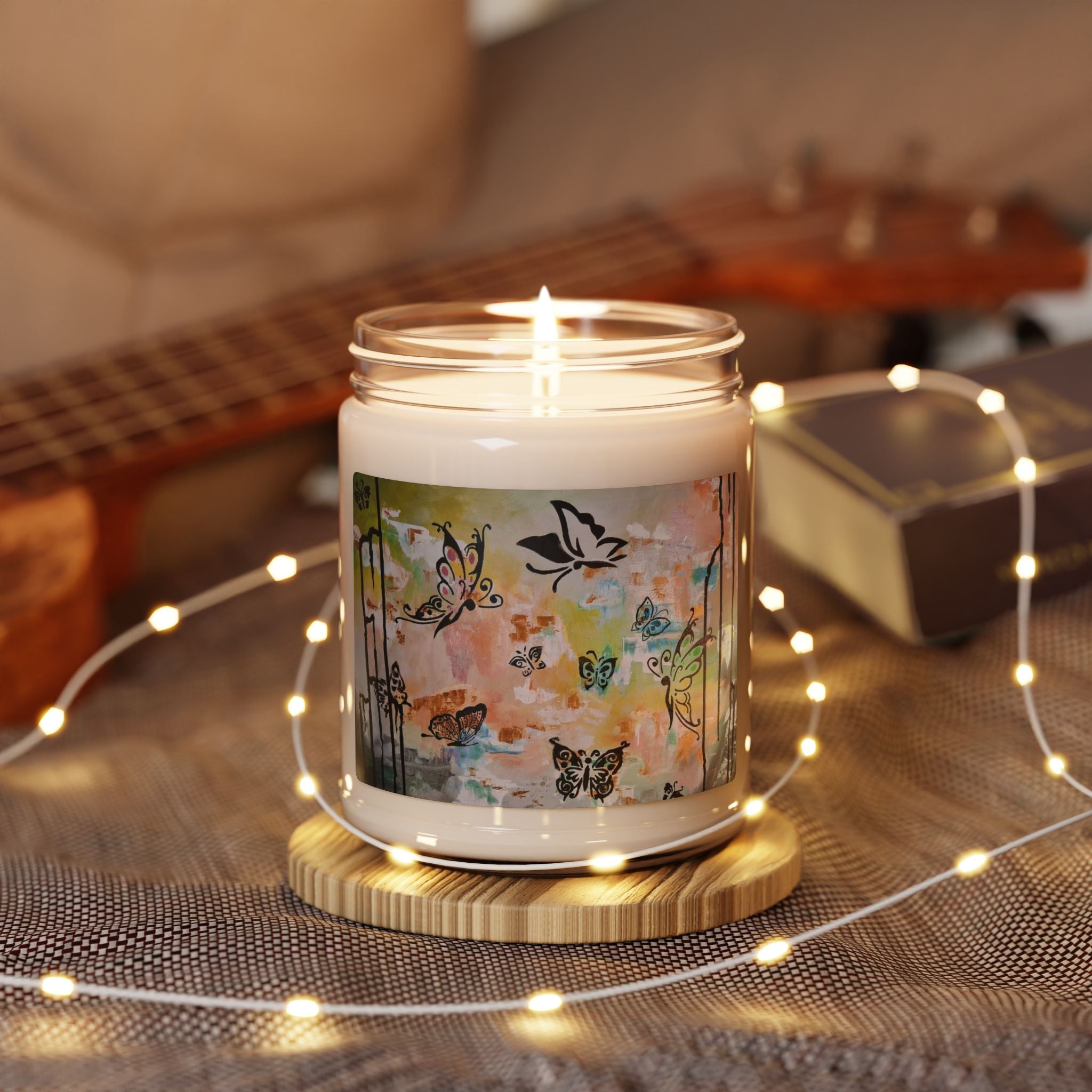 GUUARDIANS OF THE FLOWERS - Butterfly Garden Soy Candle - 9oz Scented Jar
