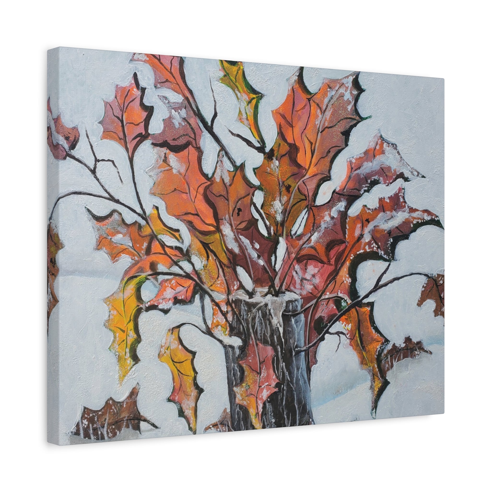 RENEWEL- NORTH LAKE NY - Autumn Leaves Canvas Wall Art — Stretched Matte Canvas