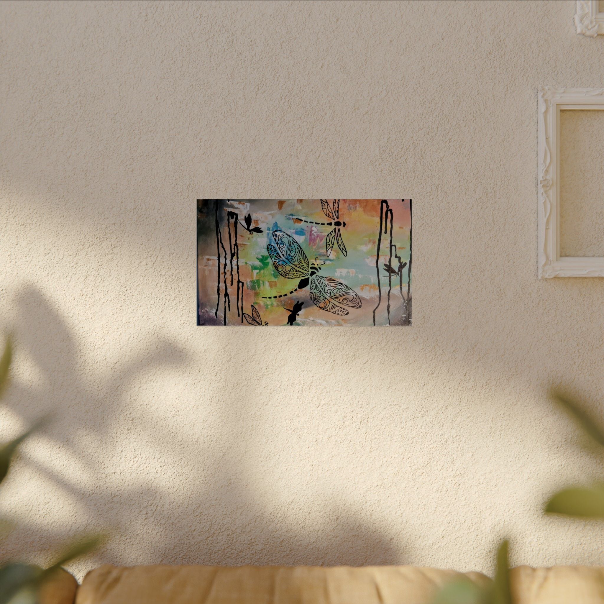 GUARDIANS OF THE LAND - Dragonfly Art Poster — Textured Matte Wall Print