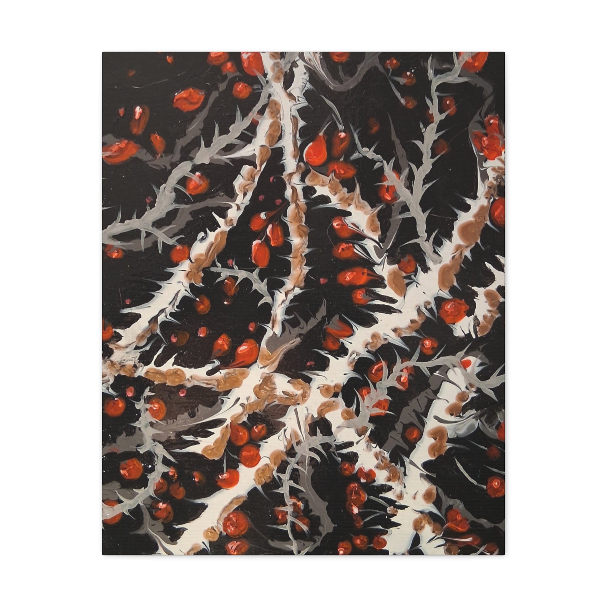 —BITTERSWEET BRAMBLE Matte. Stretched, abstract Wall Art