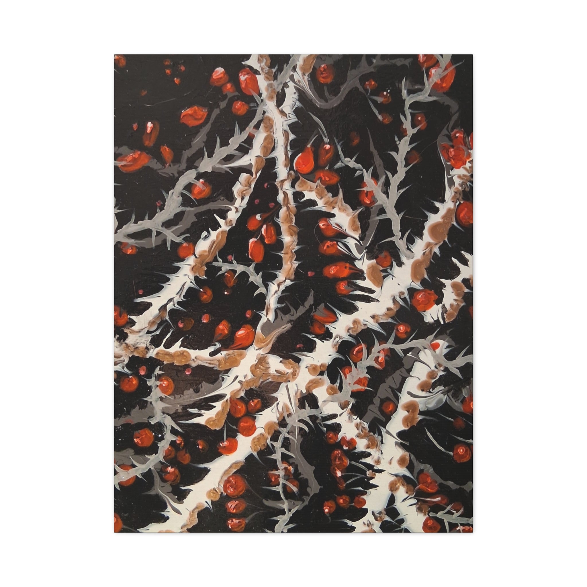 —BITTERSWEET BRAMBLE Matte. Stretched, abstract Wall Art