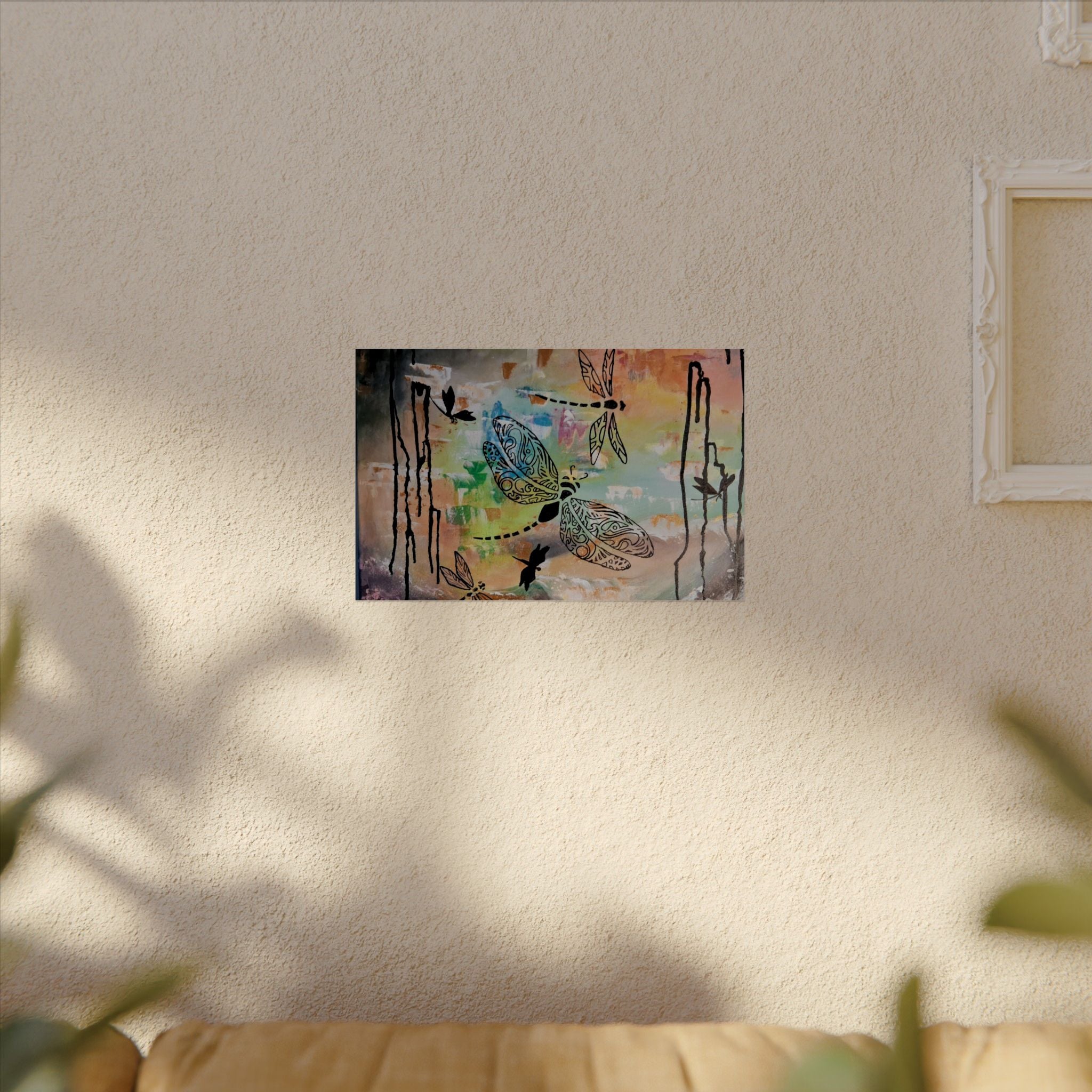 GUARDIANS OF THE LAND - Dragonfly Art Poster — Textured Matte Wall Print