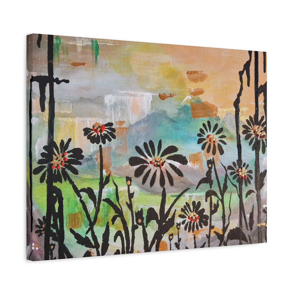 GUARDIANS OF THE WIND - Daisy Meadow Abstract Matte Canvas Wall Art