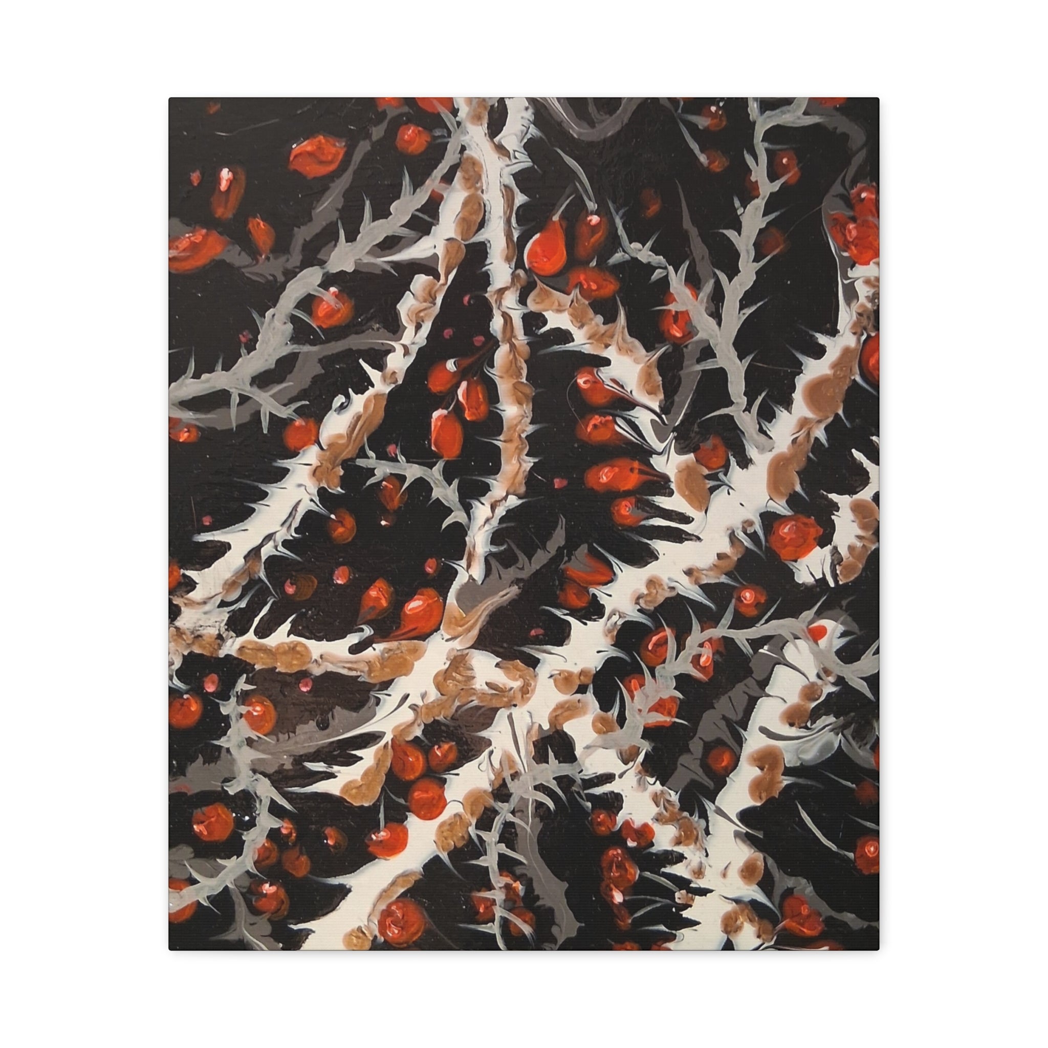 —BITTERSWEET BRAMBLE Matte. Stretched, abstract Wall Art