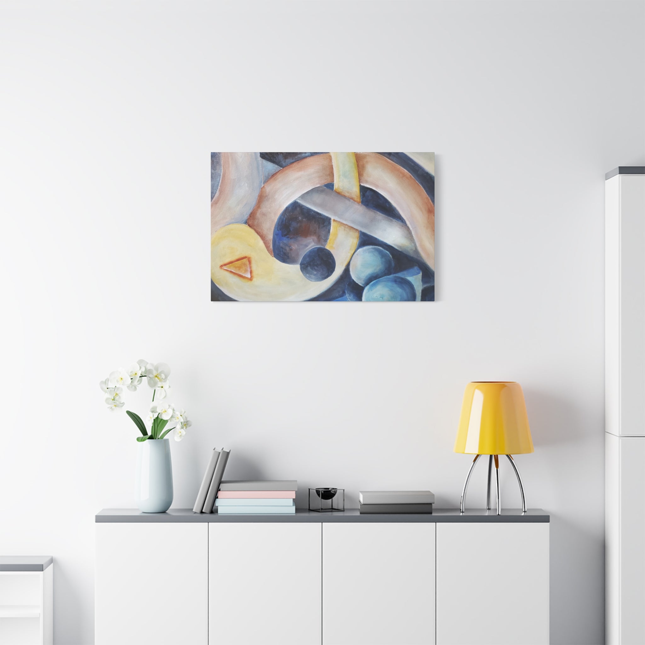 DANCE OF THE PLANETS - Abstract Musical Canvas Print — Matte Stretched Wall Art (1.25")