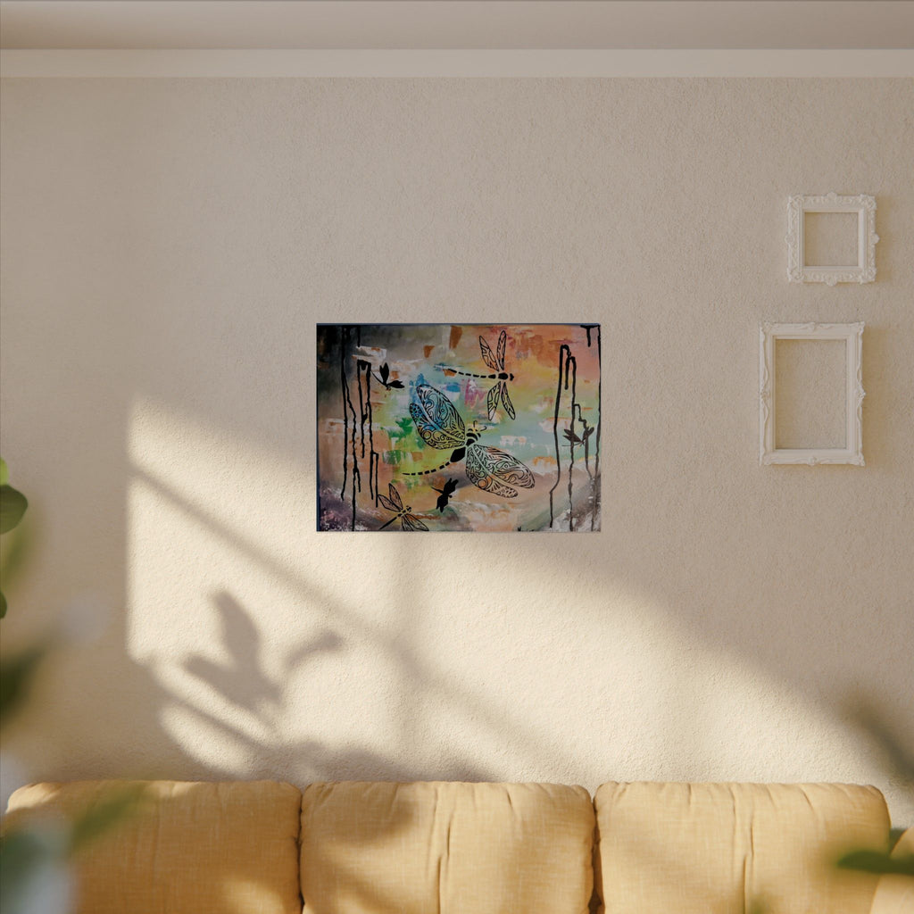 GUARDIANS OF THE LAND - Dragonfly Art Poster — Textured Matte Wall Print