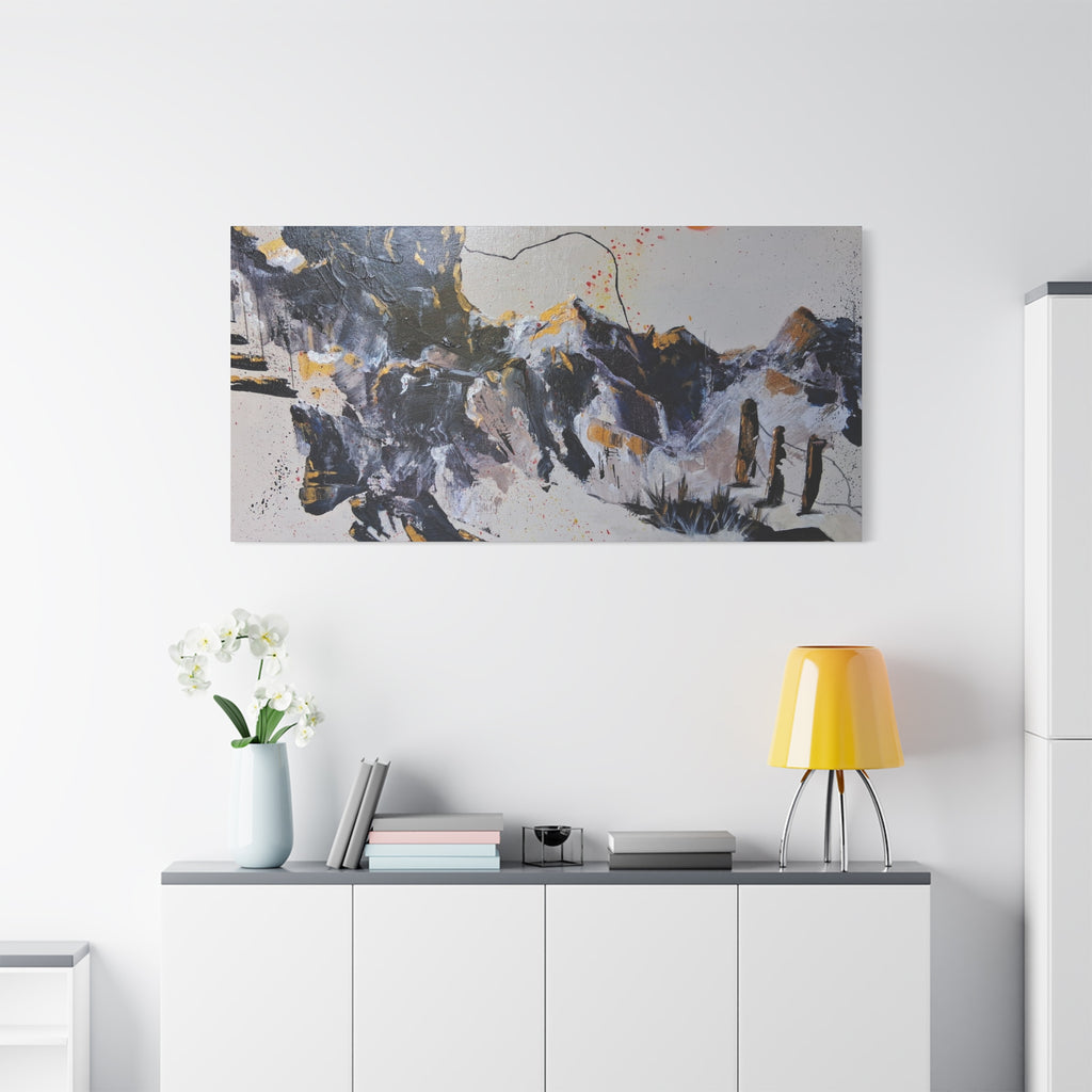 WHAT'S OVER THE RIDGE? - Abstract Desert Canvas Art – Matte Stretched 1.25"