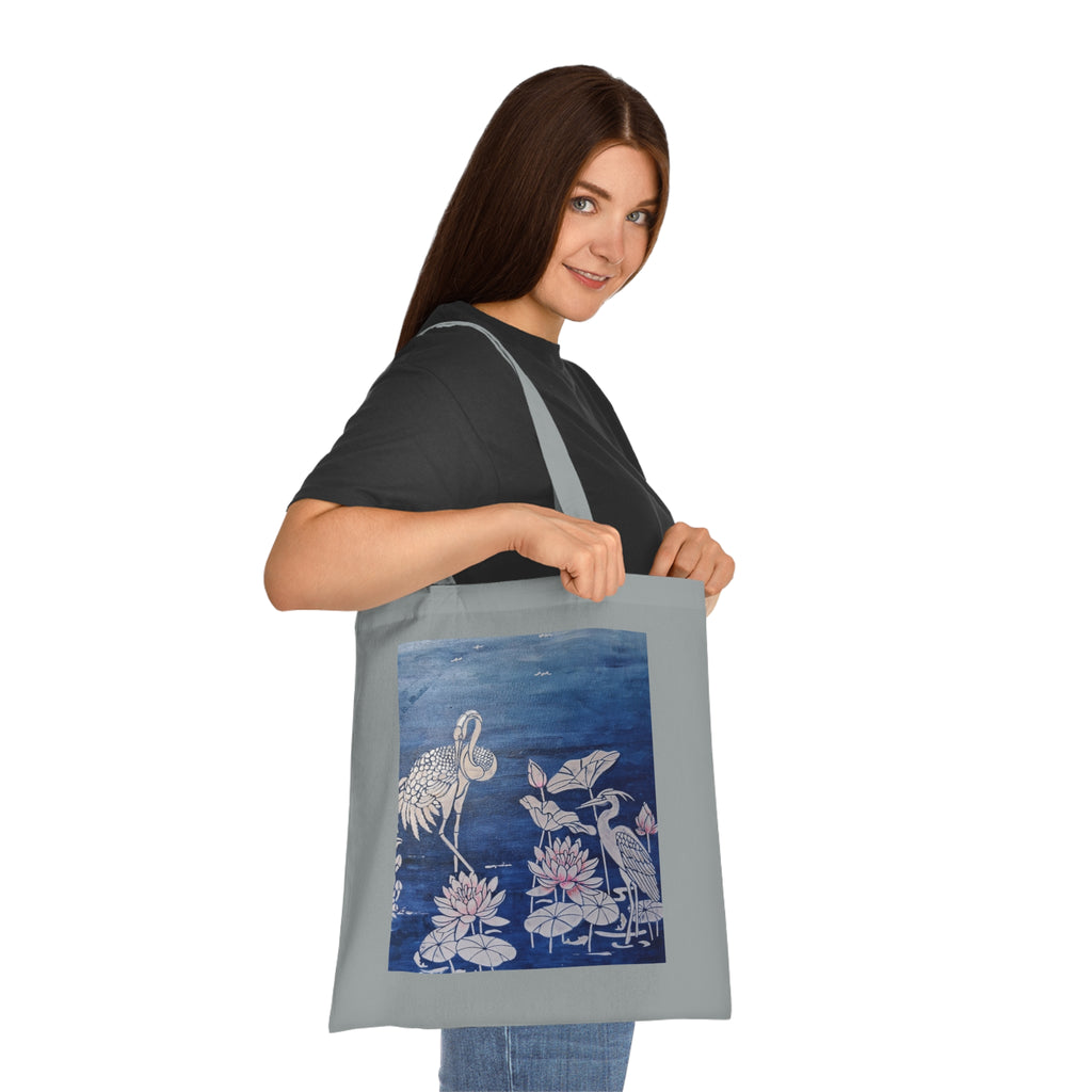 Floral Crane Tote