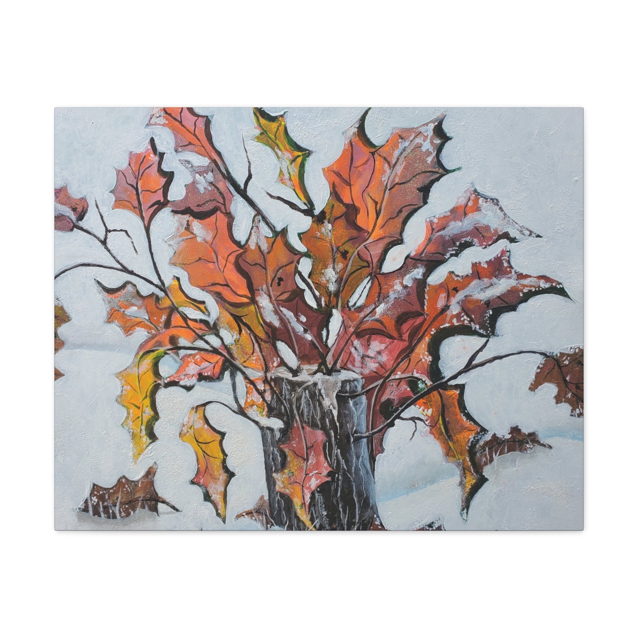 RENEWEL- NORTH LAKE NY - Autumn Leaves Canvas Wall Art — Stretched Matte Canvas