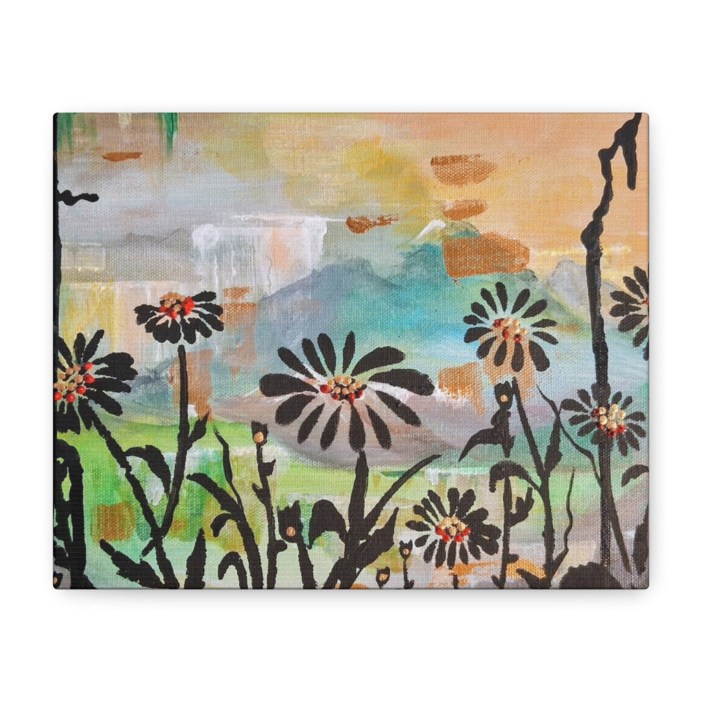 GUARDIANS OF THE WIND - Daisy Meadow Abstract Matte Canvas Wall Art