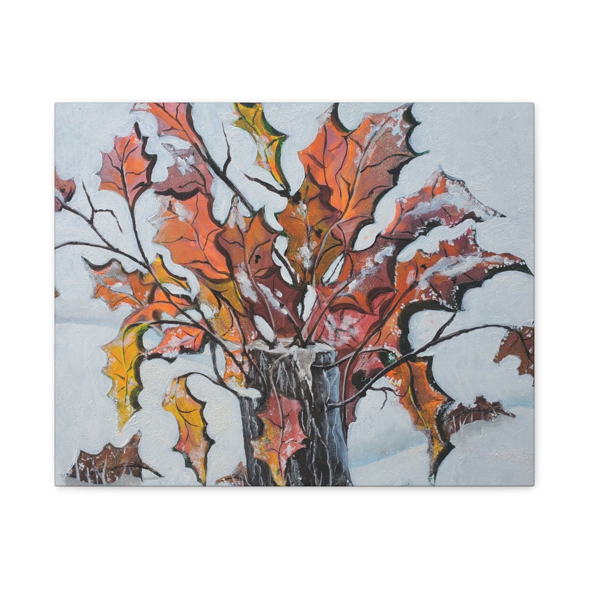RENEWEL- NORTH LAKE NY - Autumn Leaves Canvas Wall Art — Stretched Matte Canvas