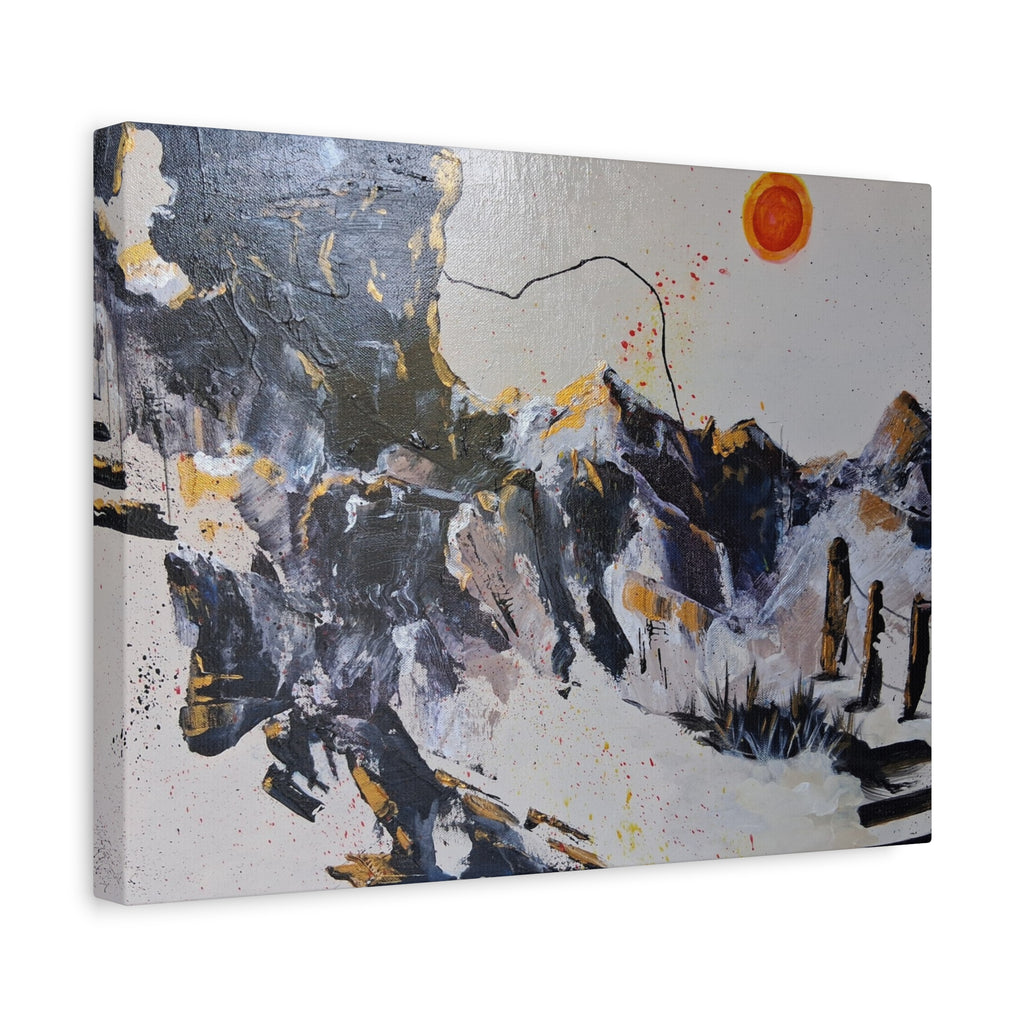 WHAT'S OVER THE RIDGE? - Abstract Desert Canvas Art – Matte Stretched 1.25"