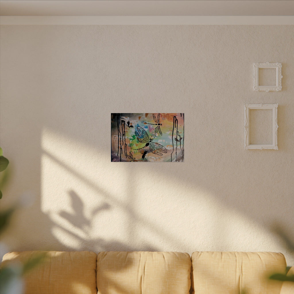 GUARDIANS OF THE LAND - Dragonfly Art Poster — Textured Matte Wall Print
