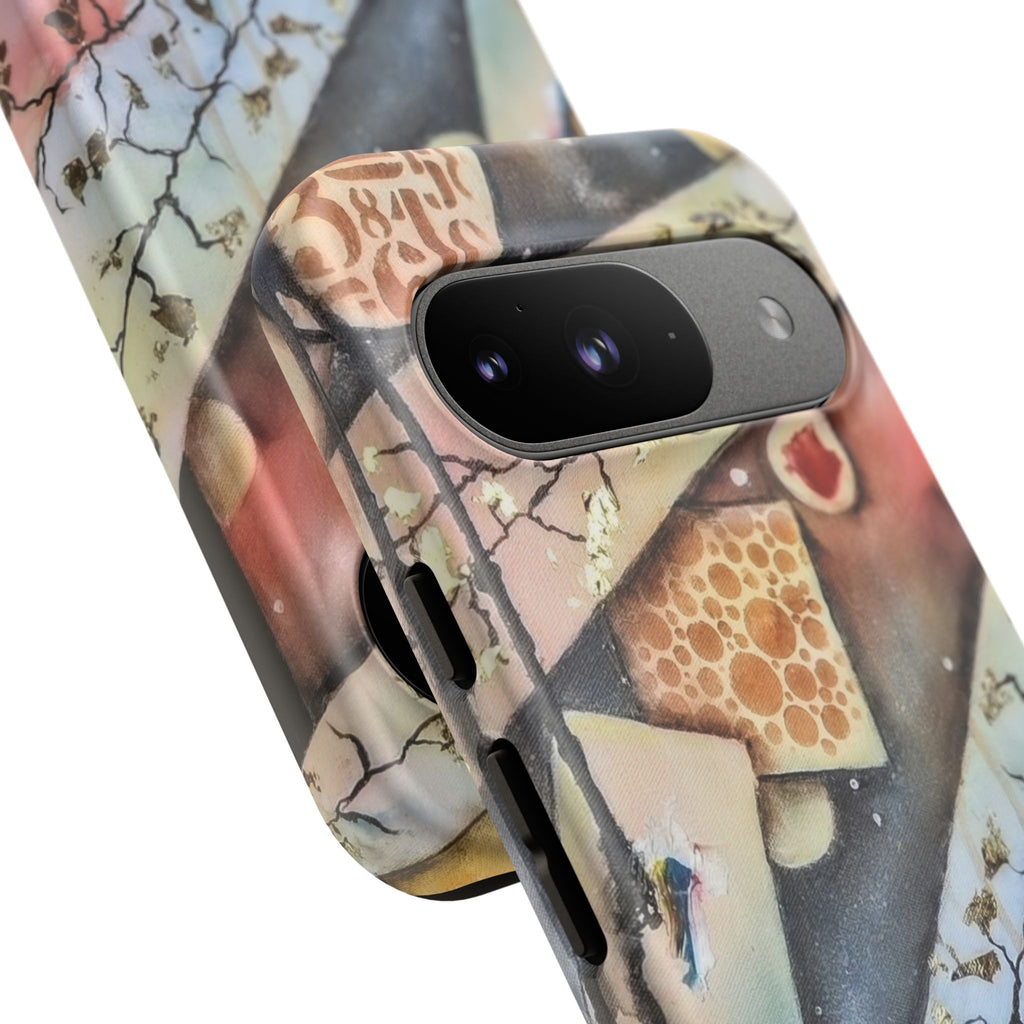 GOLDEN CARTOGRAPHY OF THE UNSEEN - Artistic Botanical Phone Case – Watercolor Nature Pattern Tough Case