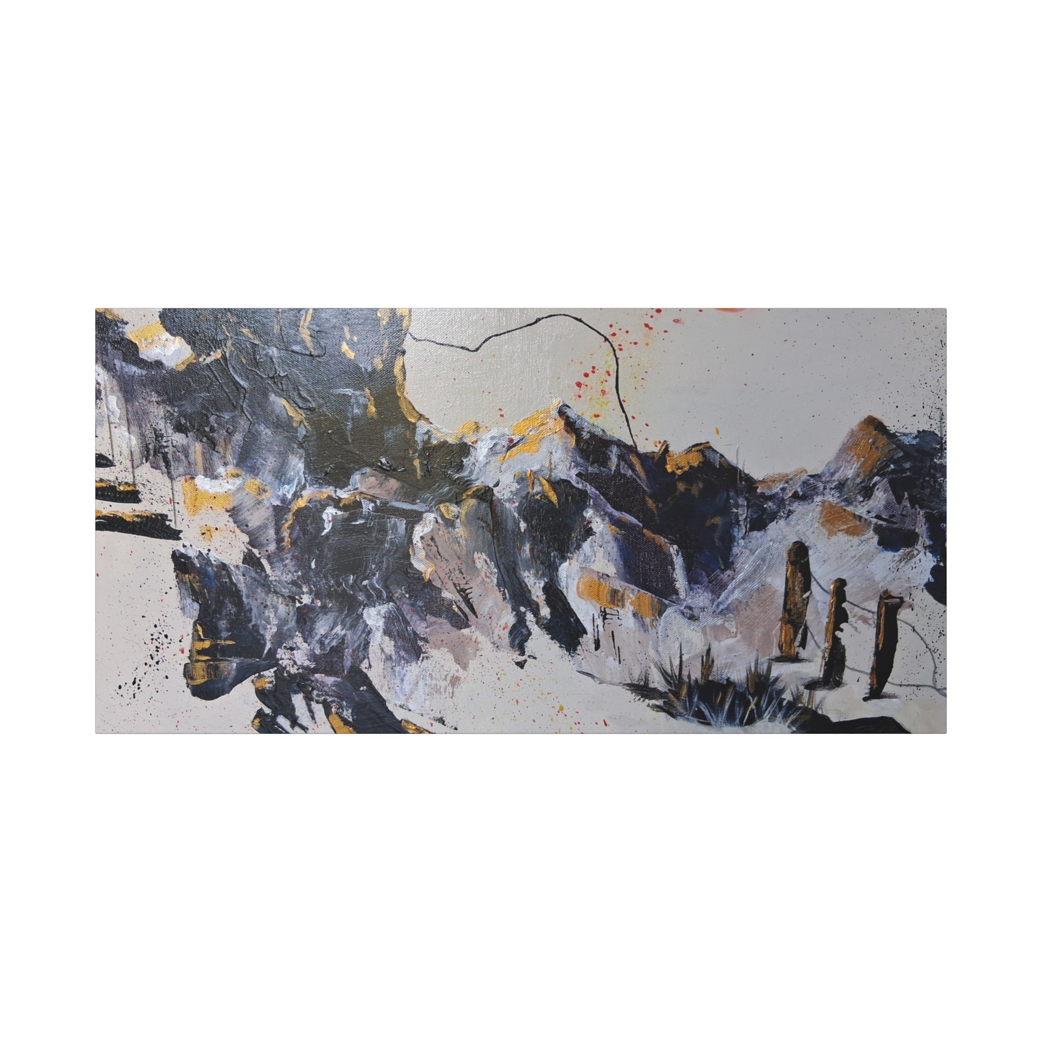 WHAT'S OVER THE RIDGE? - Abstract Desert Canvas Art – Matte Stretched 1.25"