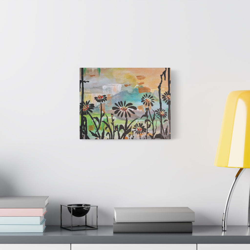 GUARDIANS OF THE WIND - Daisy Meadow Abstract Matte Canvas Wall Art