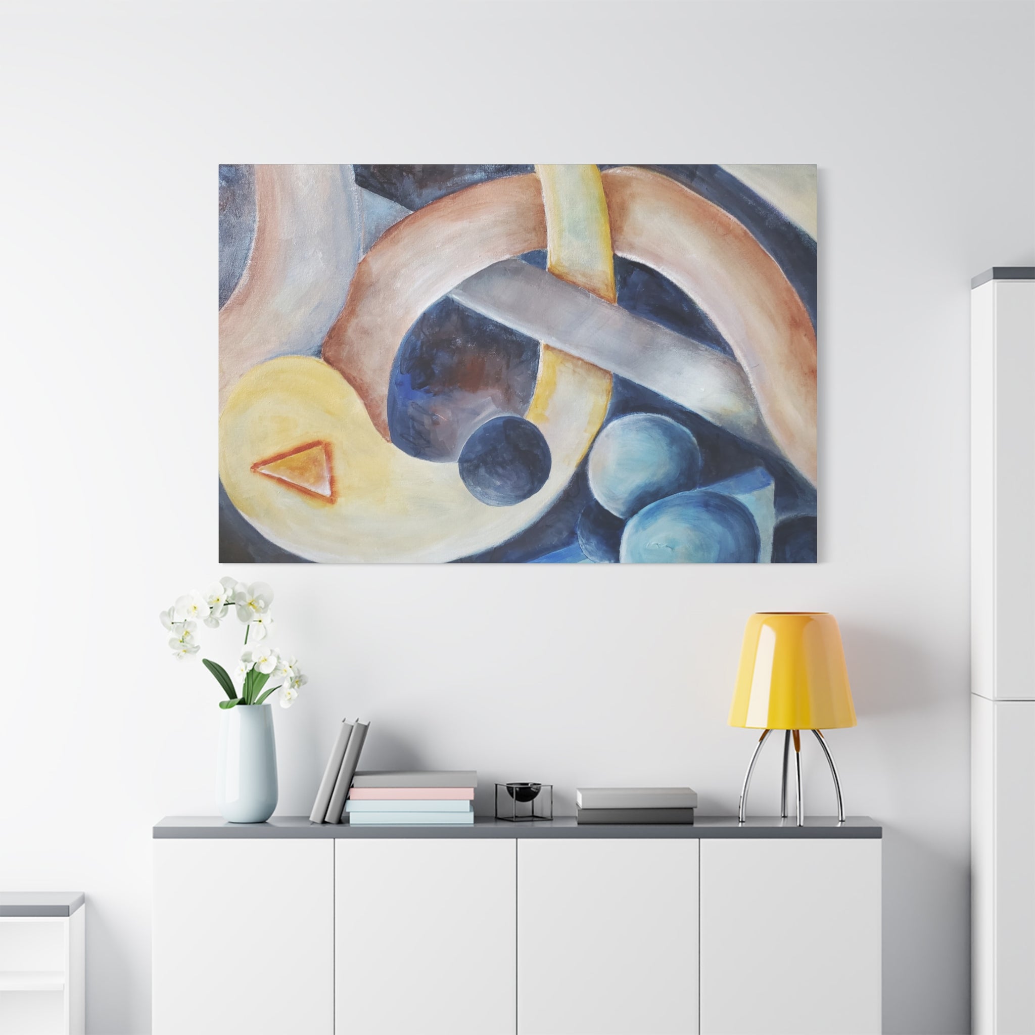 DANCE OF THE PLANETS - Abstract Musical Canvas Print — Matte Stretched Wall Art (1.25")