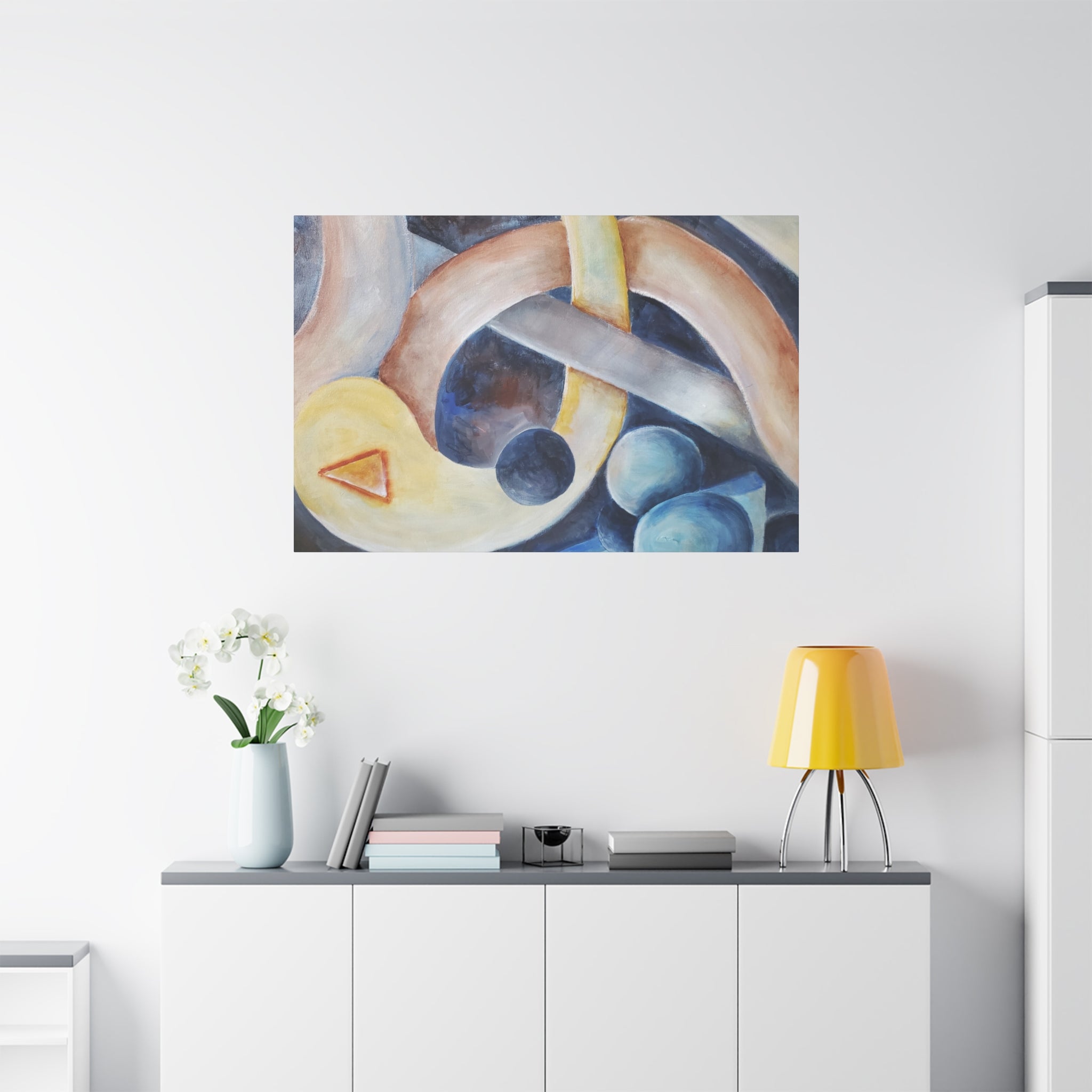 DANCE OF THE PLANETS - Abstract Musical Canvas Print — Matte Stretched Wall Art (1.25")