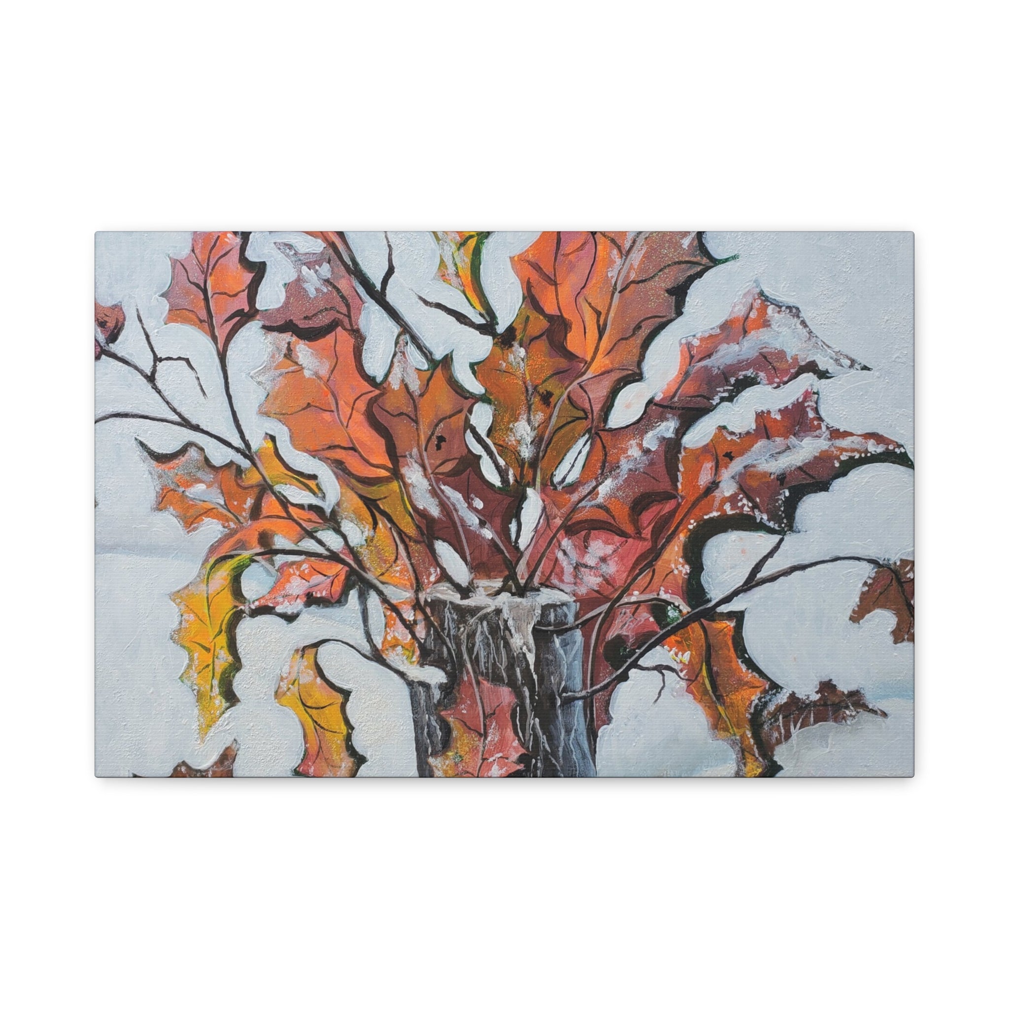 RENEWEL- NORTH LAKE NY - Autumn Leaves Canvas Wall Art — Stretched Matte Canvas