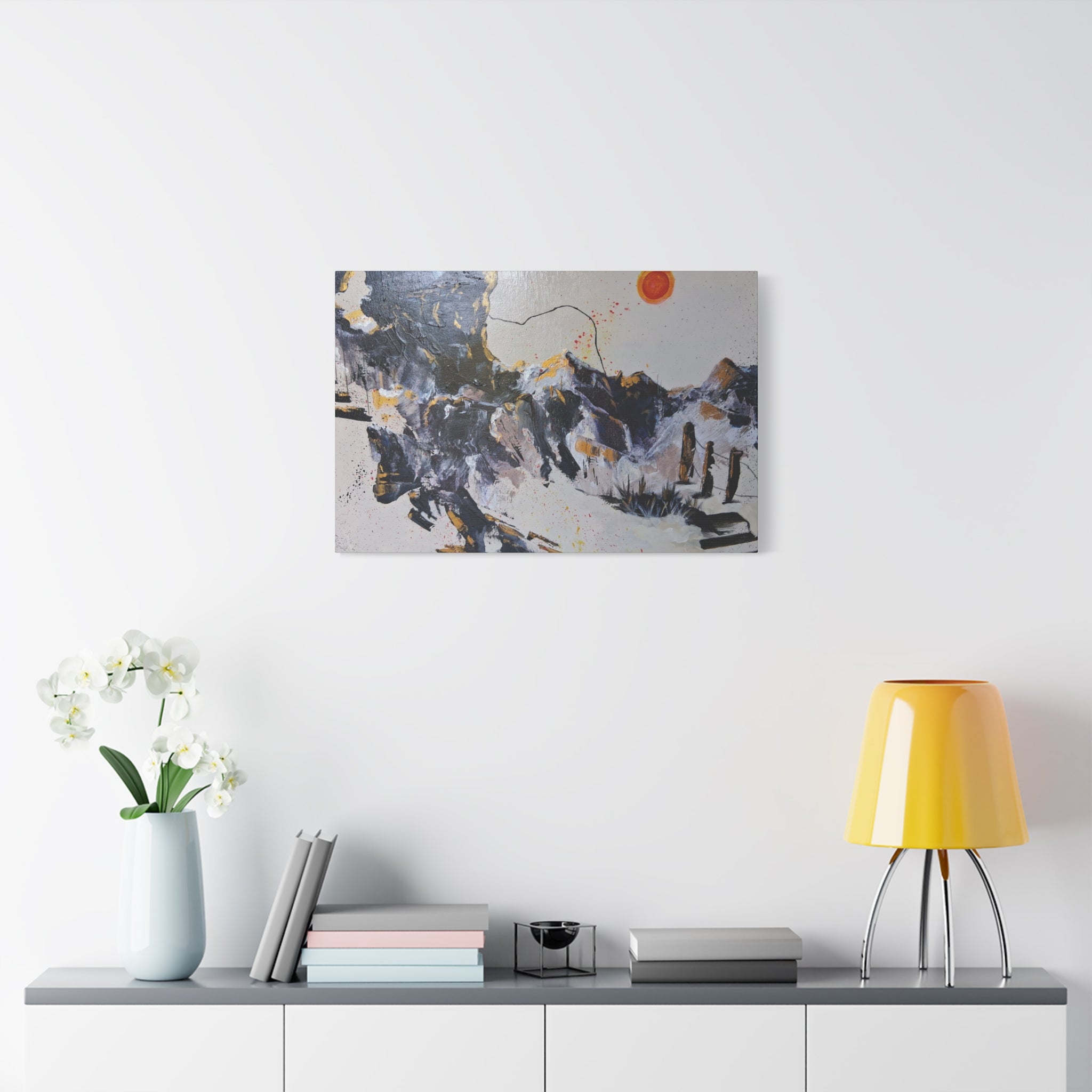 WHAT'S OVER THE RIDGE? - Abstract Desert Canvas Art – Matte Stretched 1.25"