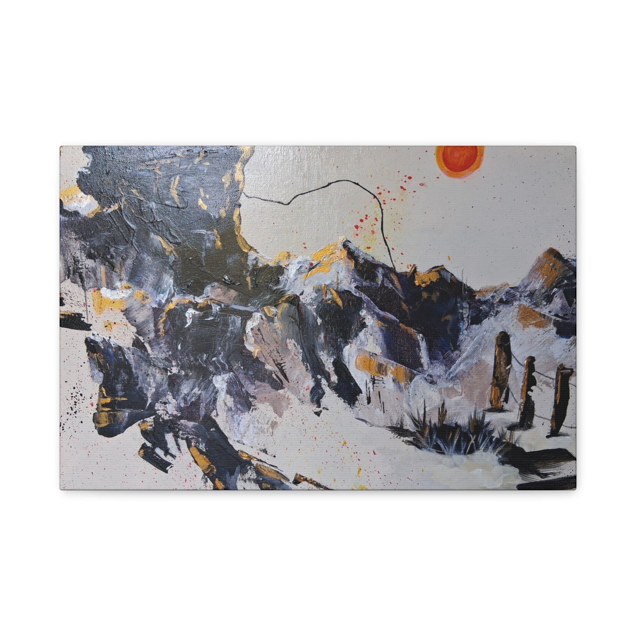 WHAT'S OVER THE RIDGE? - Abstract Desert Canvas Art – Matte Stretched 1.25"