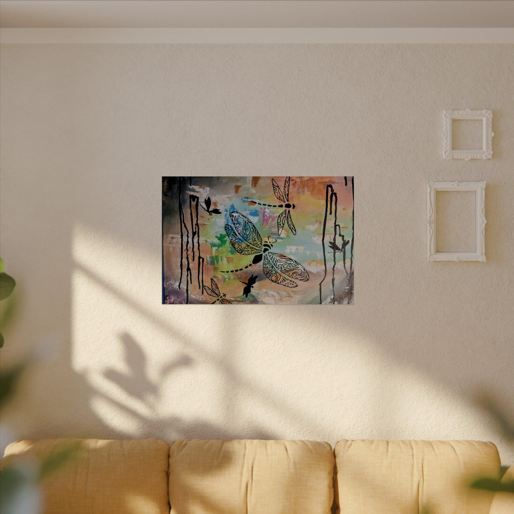 GUARDIANS OF THE LAND - Dragonfly Art Poster — Textured Matte Wall Print