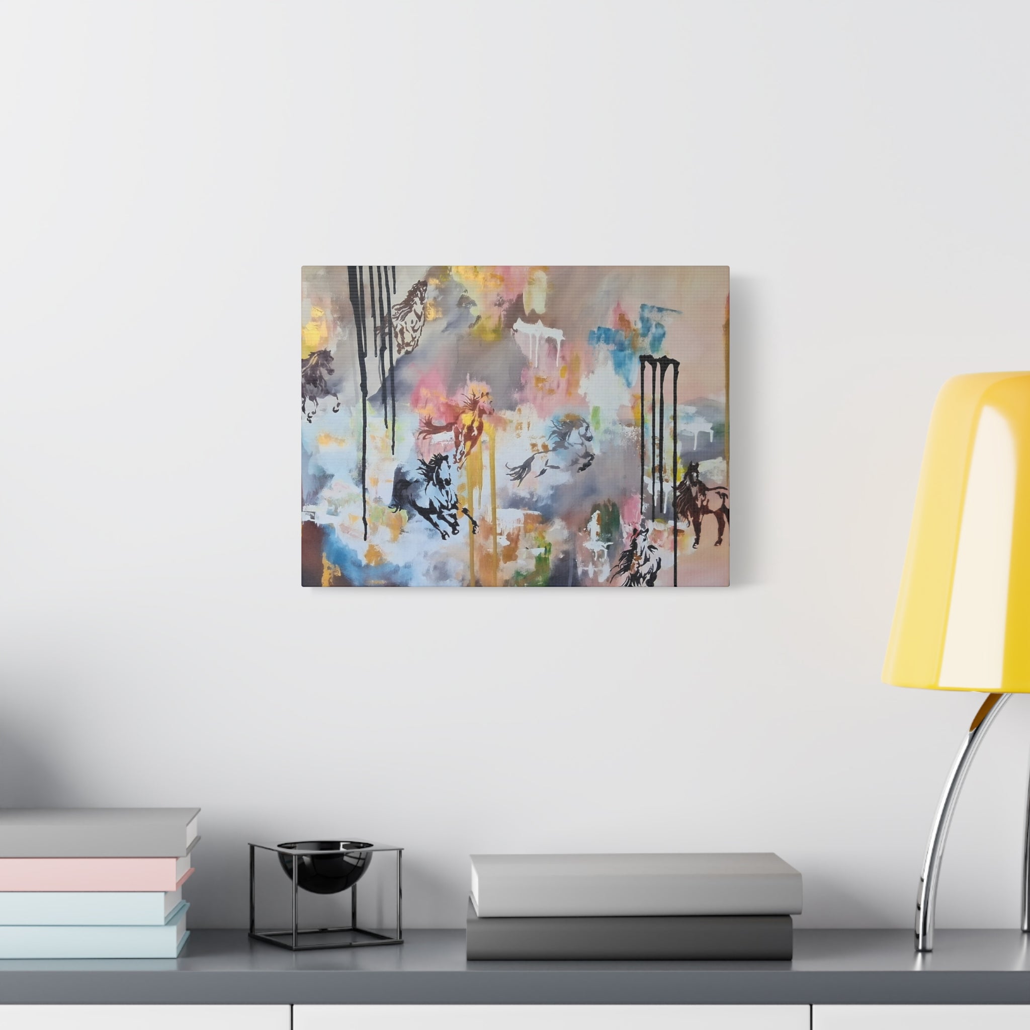 GUARDIANS OF THE QUIET PLAINS - Abstract Gallop Canvas Print — Matte Stretched Wall Art