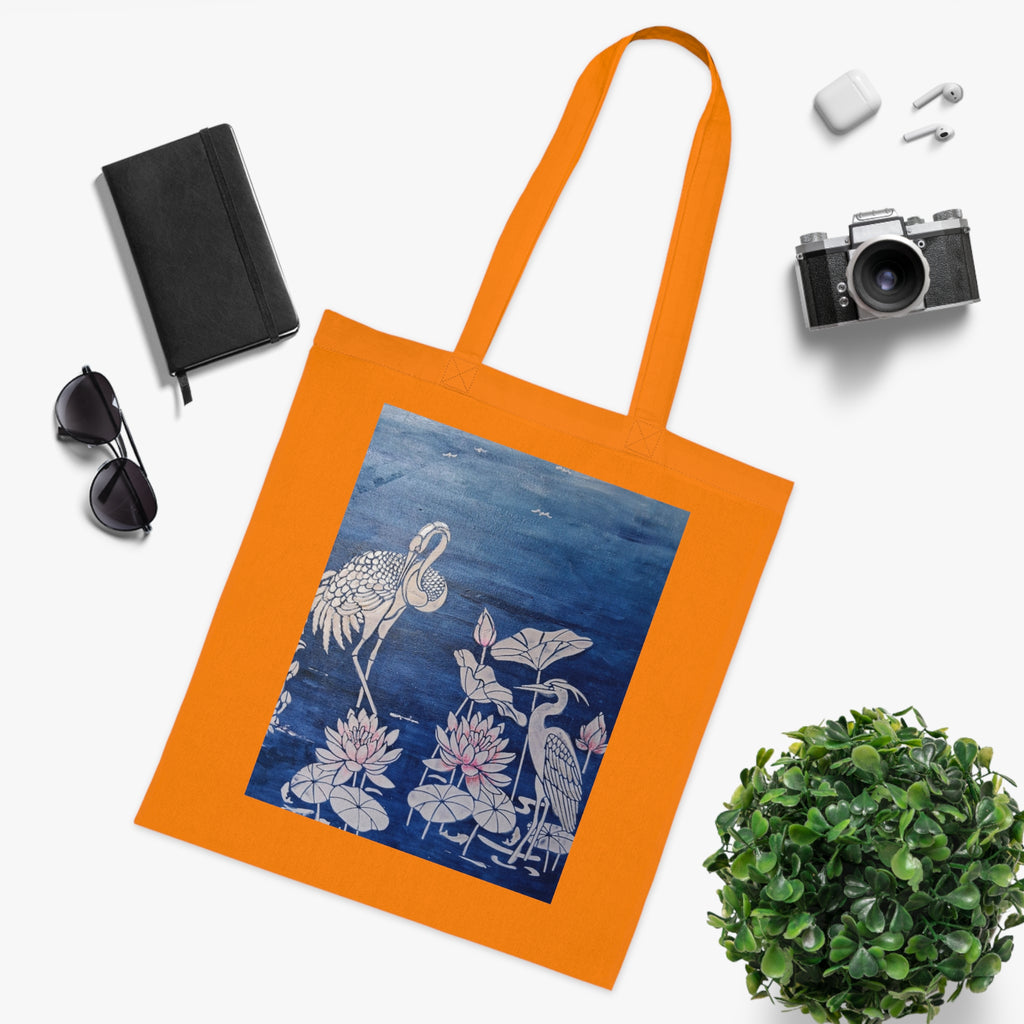 Floral Crane Tote