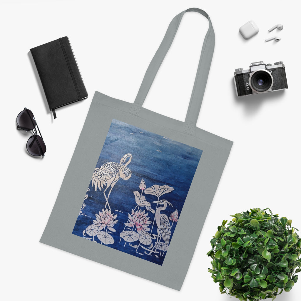 Floral Crane Tote