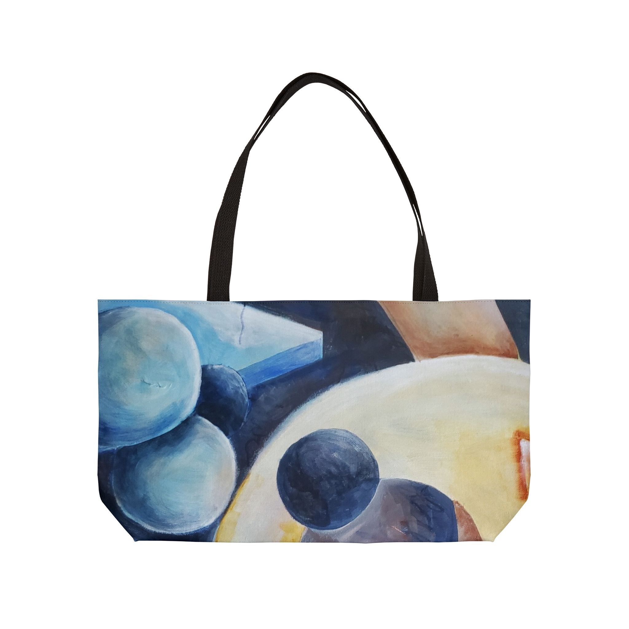 DANCE OF THE PLANETS - Abstract Nautical Weekender Tote Bag – Ocean Bubbles Beach Travel Bag