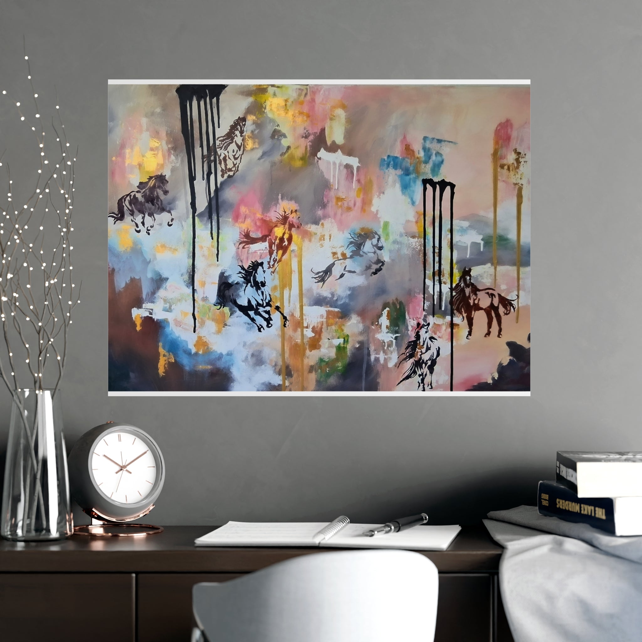 GUARDIAN OF THE QUIET PLAINS -Abstract Horse Art Poster — Matte Horizontal/Vertical Wall Print