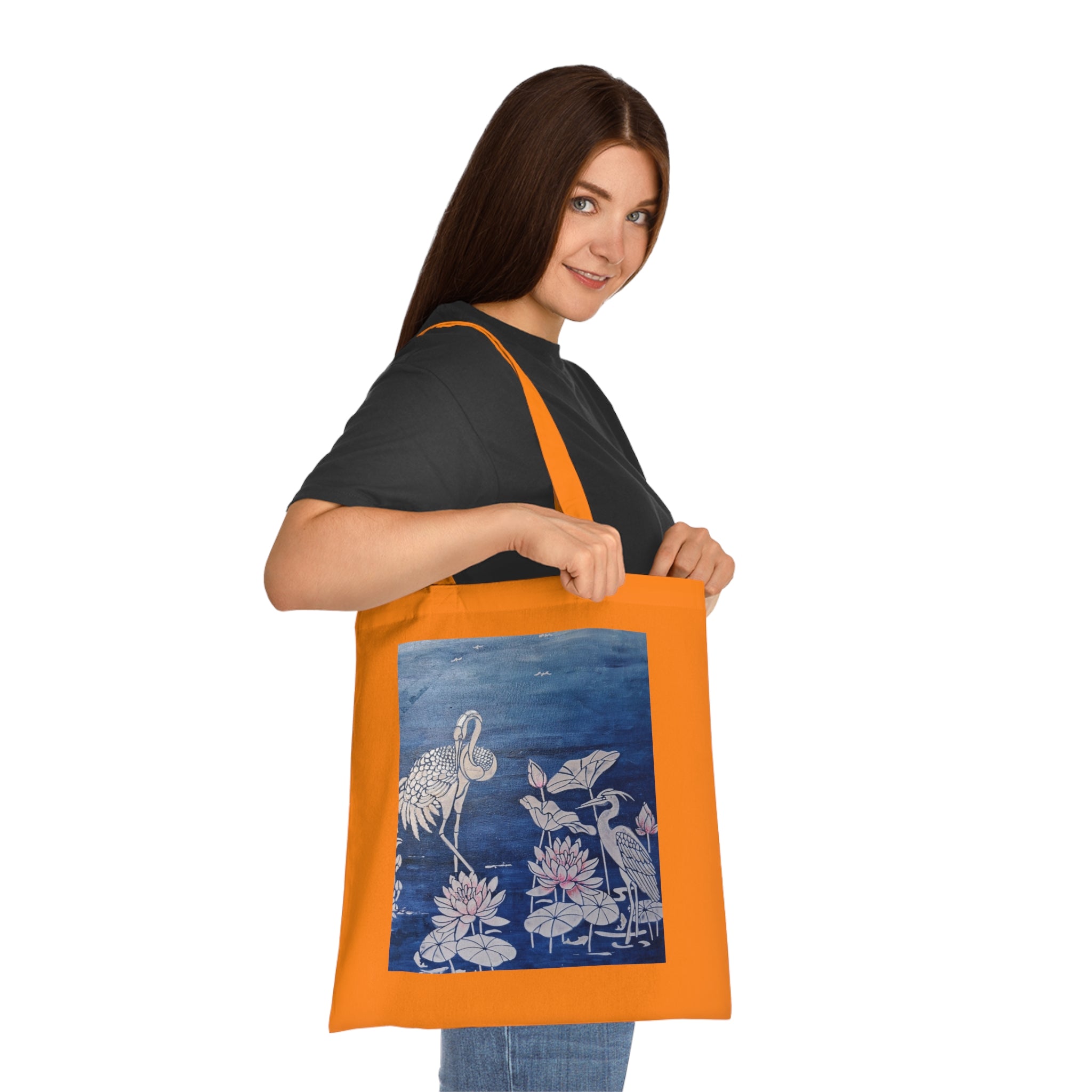 Floral Crane Tote