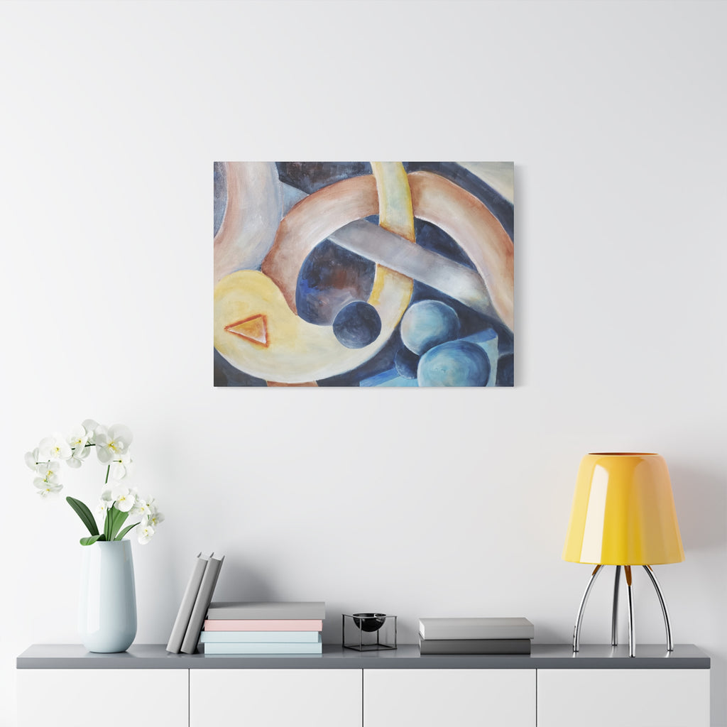 DANCE OF THE PLANETS - Abstract Musical Canvas Print — Matte Stretched Wall Art (1.25")