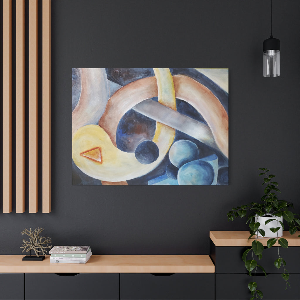 DANCE OF THE PLANETS - Abstract Musical Canvas Print — Matte Stretched Wall Art (1.25")