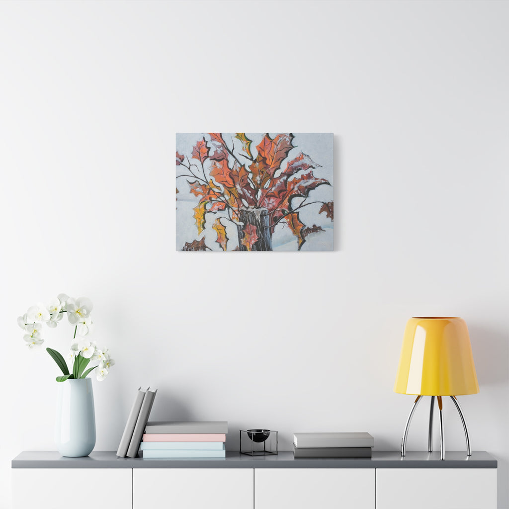 RENEWEL- NORTH LAKE NY - Autumn Leaves Canvas Wall Art — Stretched Matte Canvas