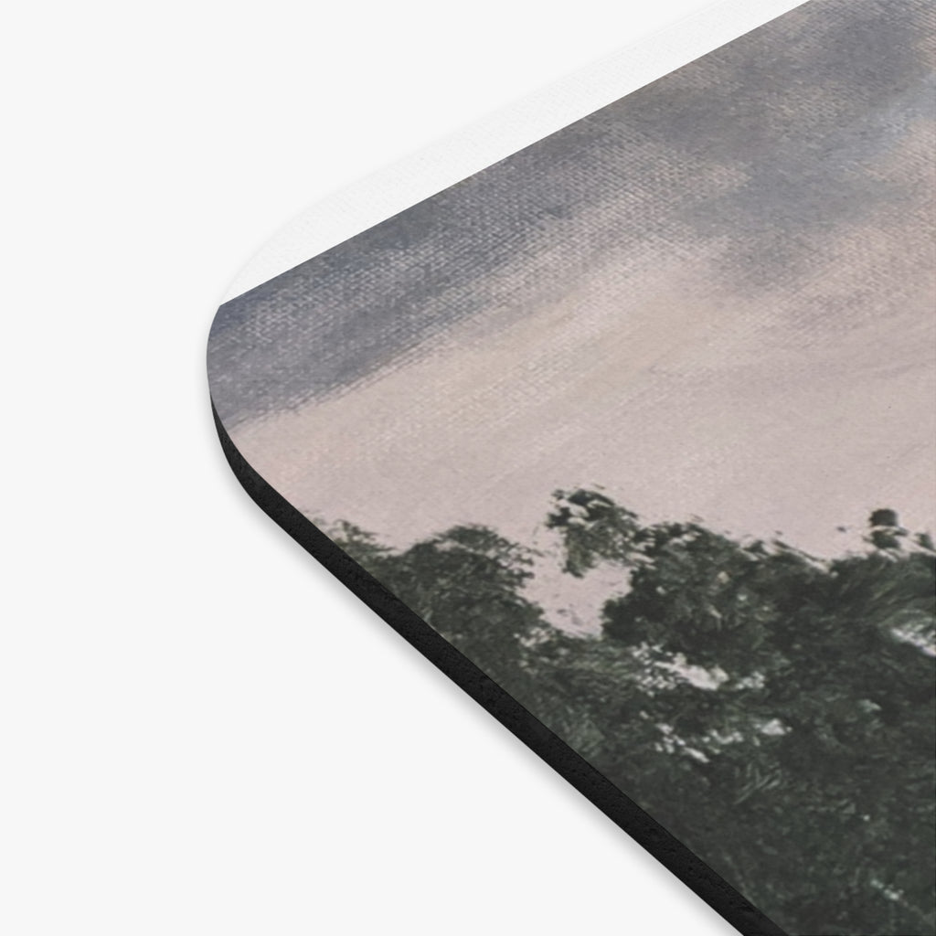 EARLY MORNING IN MONTANA - Scenic Forest Sunrise Mouse Pad — Tranquil Landscape Desk Mat