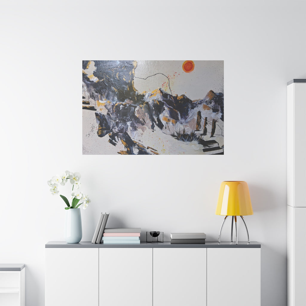 WHAT'S OVER THE RIDGE? - Abstract Desert Canvas Art – Matte Stretched 1.25"