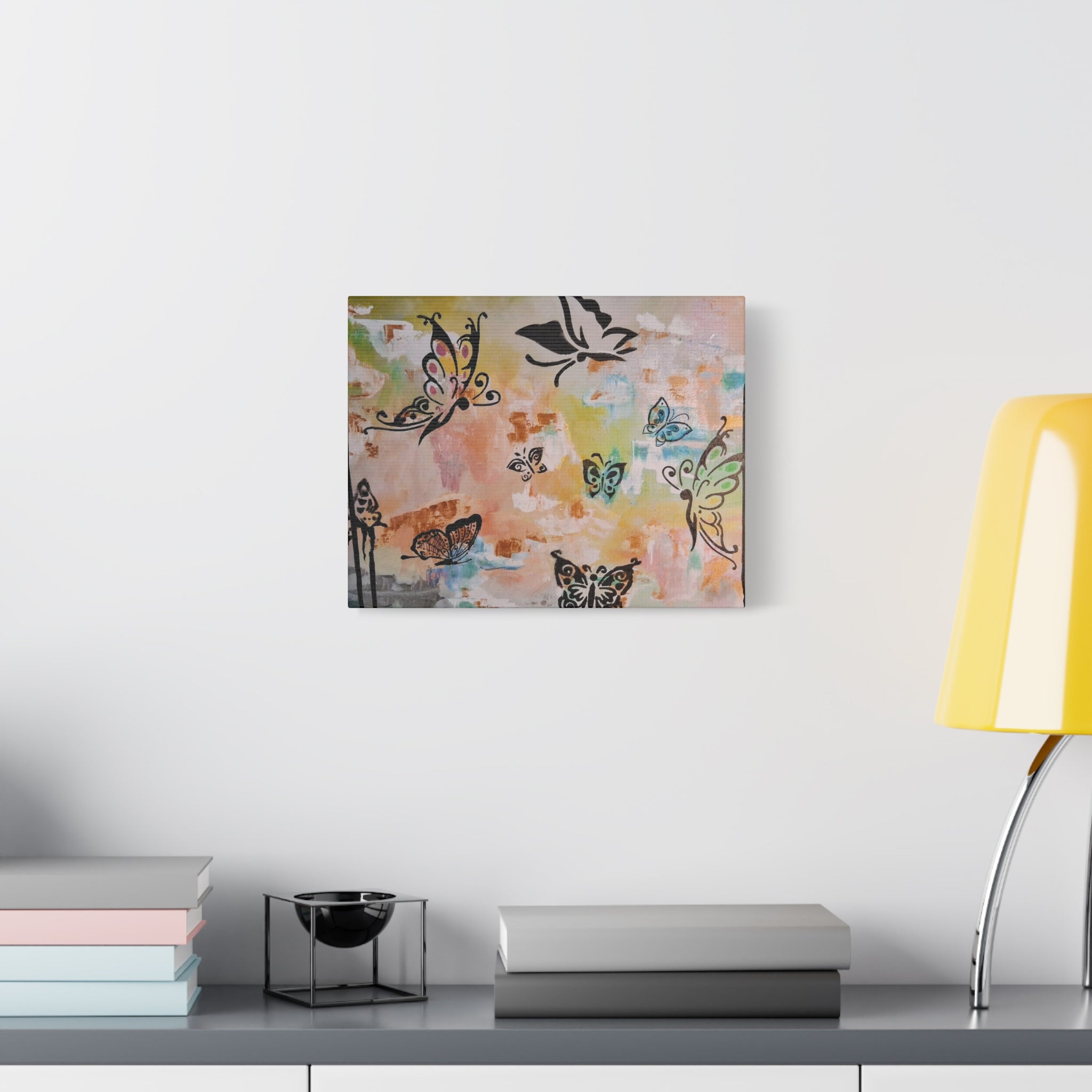 GUARDIANS OF THE FLOWERS - Butterfly Abstract Matte Canvas Wall Art – Stretched 1.25"Deep