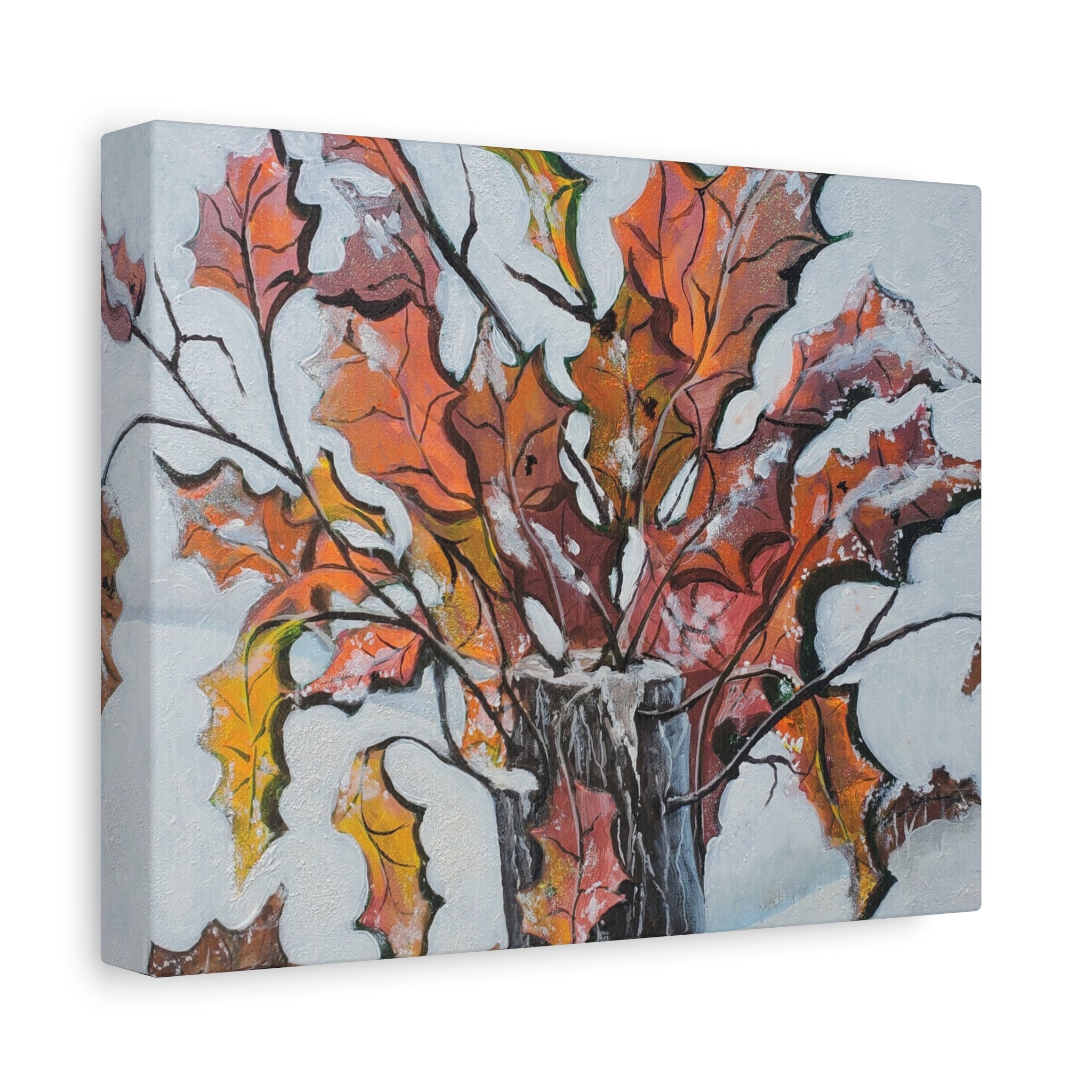RENEWEL- NORTH LAKE NY - Autumn Leaves Canvas Wall Art — Stretched Matte Canvas