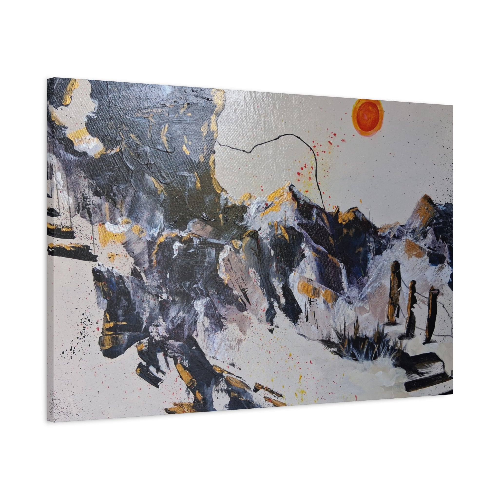 WHAT'S OVER THE RIDGE? - Abstract Desert Canvas Art – Matte Stretched 1.25"