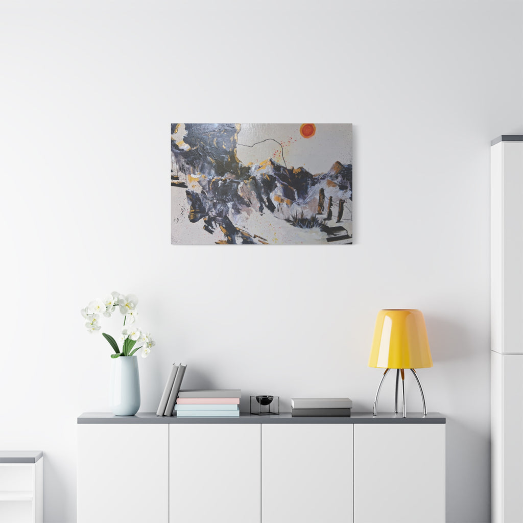 WHAT'S OVER THE RIDGE? - Abstract Desert Canvas Art – Matte Stretched 1.25"