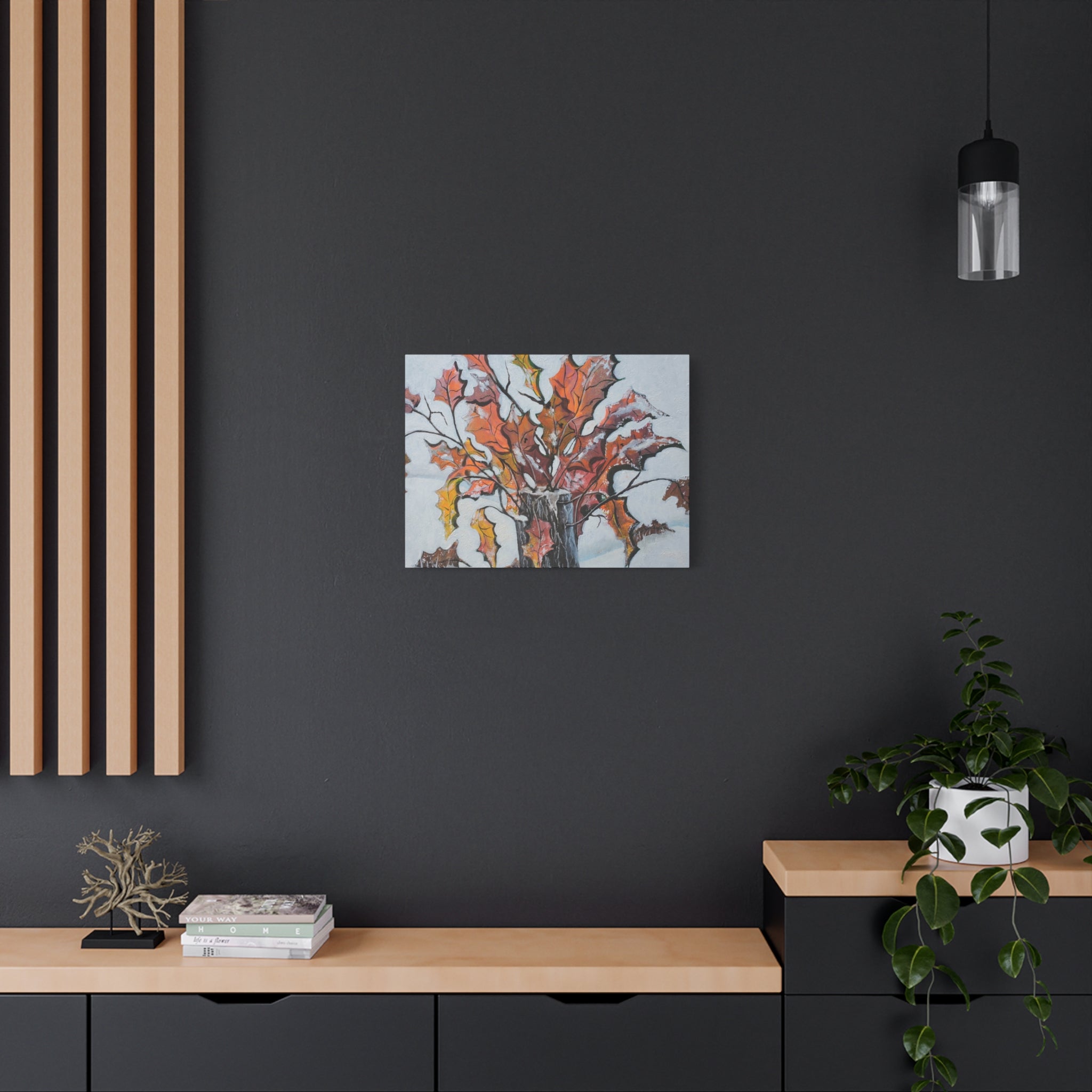 RENEWEL- NORTH LAKE NY - Autumn Leaves Canvas Wall Art — Stretched Matte Canvas