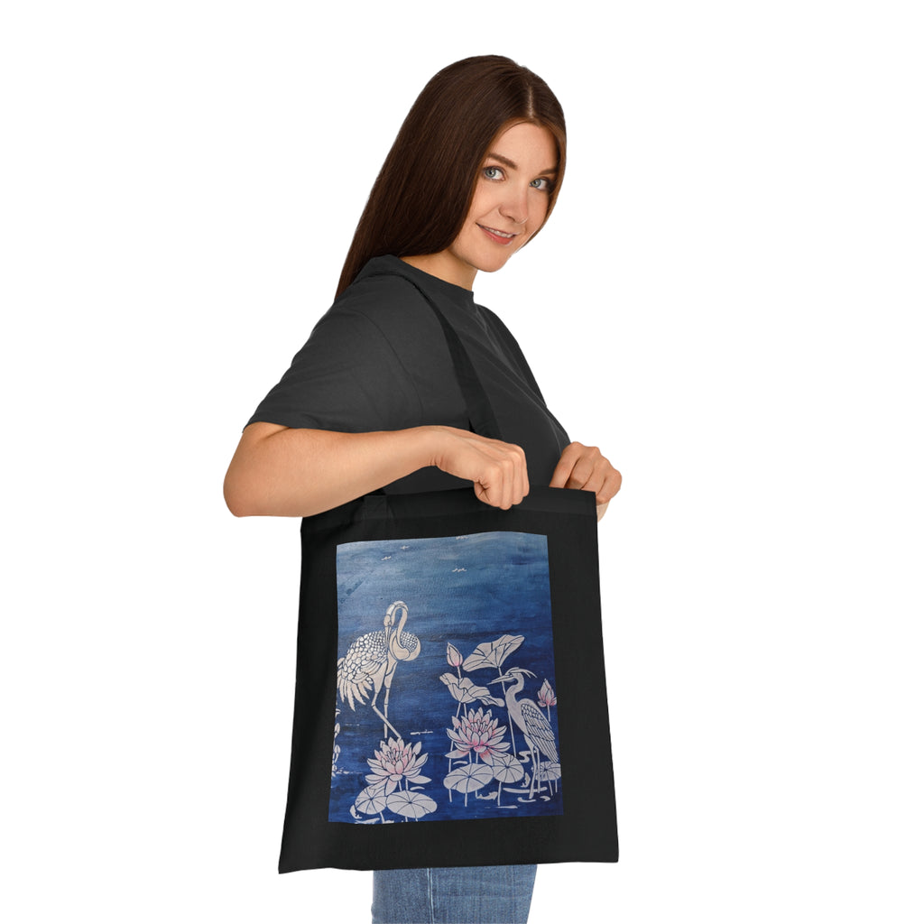 Floral Crane Tote