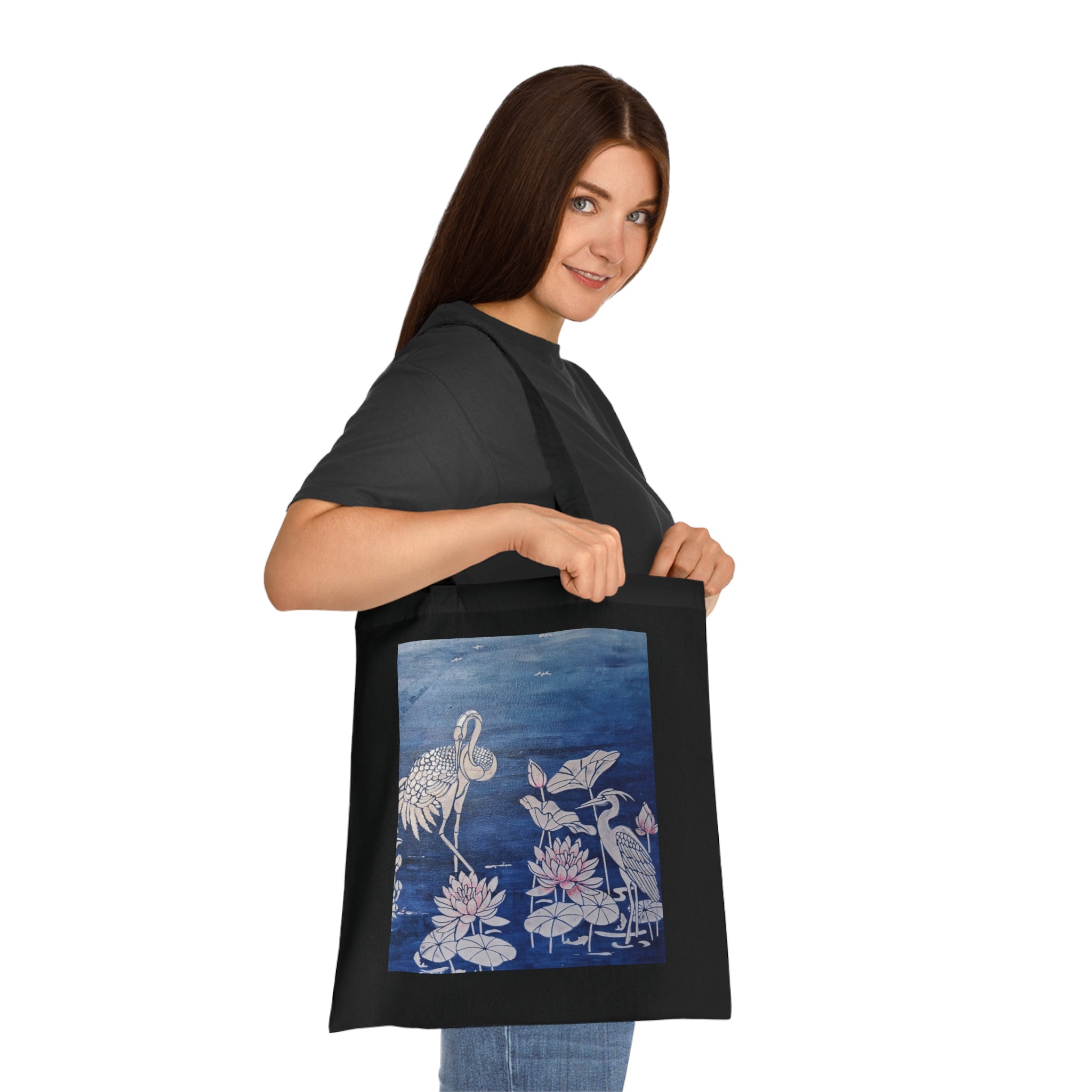 Floral Crane Tote