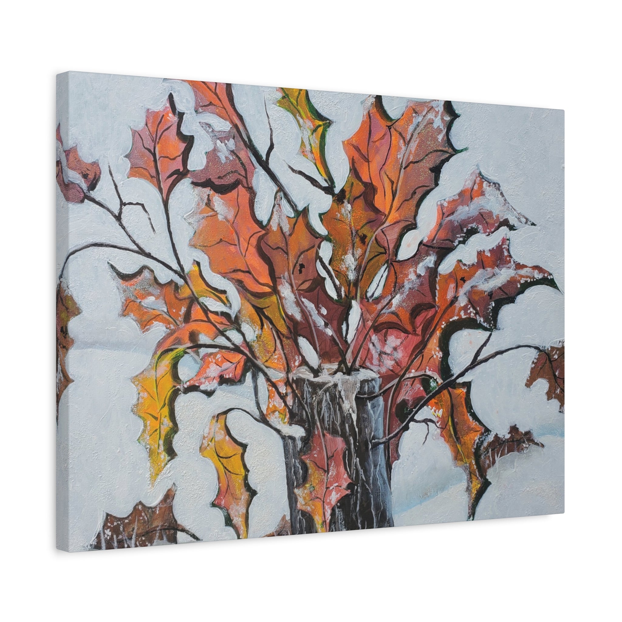 RENEWEL- NORTH LAKE NY - Autumn Leaves Canvas Wall Art — Stretched Matte Canvas