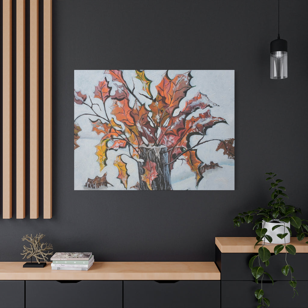 RENEWEL- NORTH LAKE NY - Autumn Leaves Canvas Wall Art — Stretched Matte Canvas